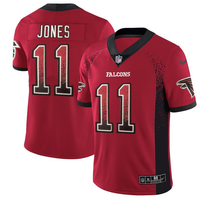 Men Atlanta Falcons 11 Jones Drift Fashion Red Color Rush Limited NFL Jerseys